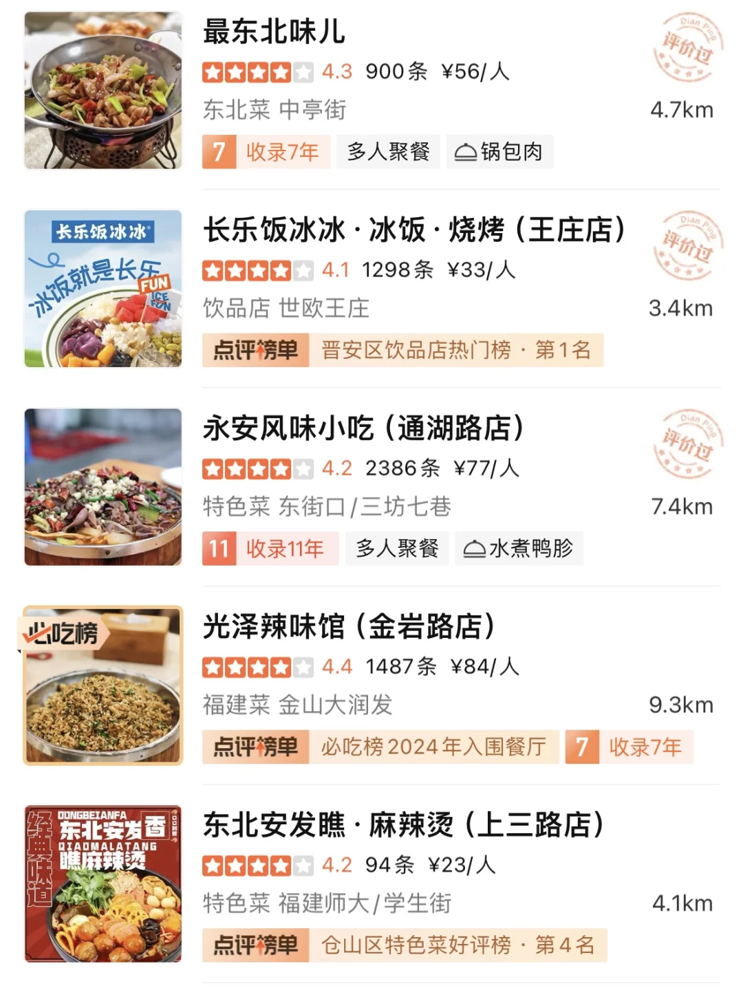 福州人有自己的必吃榜。。。