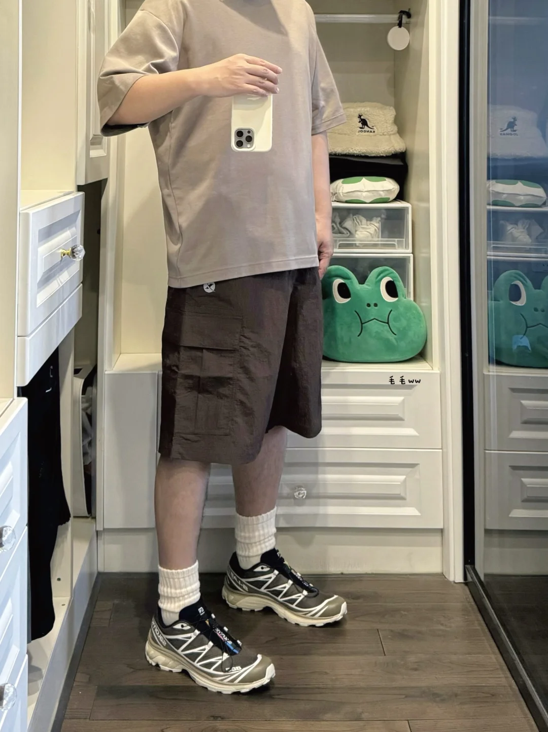 工装短裤｜棕色系穿搭