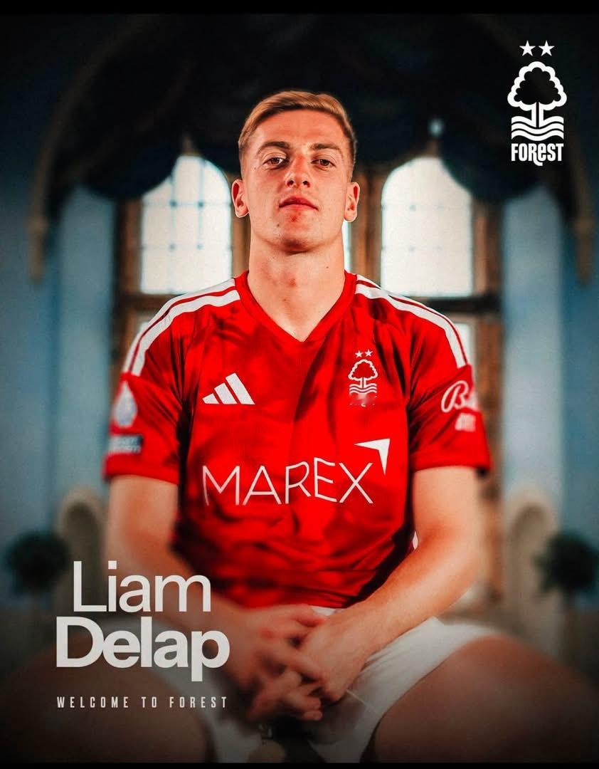 諾定咸森林官方宣佈，從車路士引入23歲英格蘭前鋒迪納（Liam Delap），簽