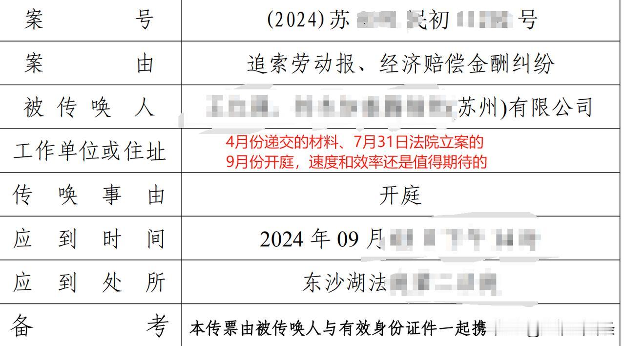苏州的老铁，2024年4月10日左右去法院递交的材料，法院一直拖延到7月31日才