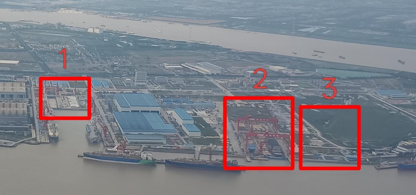 某岛沪东新厂区的建设进度又进了一步 [并不简单]新的一号船坞已完工，接下来就等待