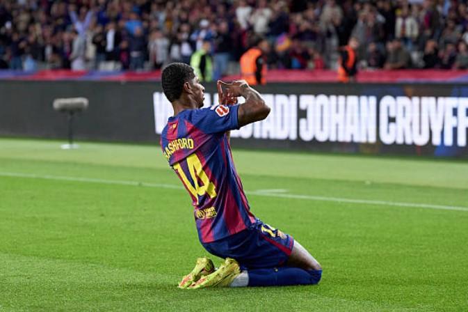 西甲官方：拉什福德当选巴萨3-1埃尔切全场最佳球员