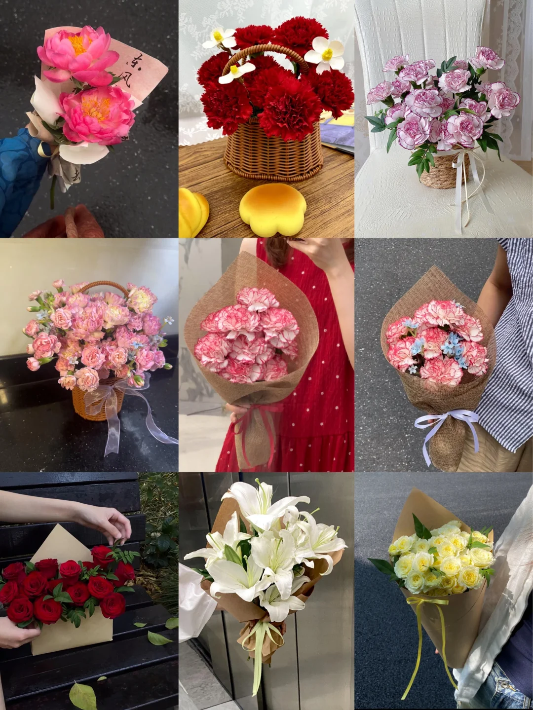 Mark一些母亲节的漂亮花束