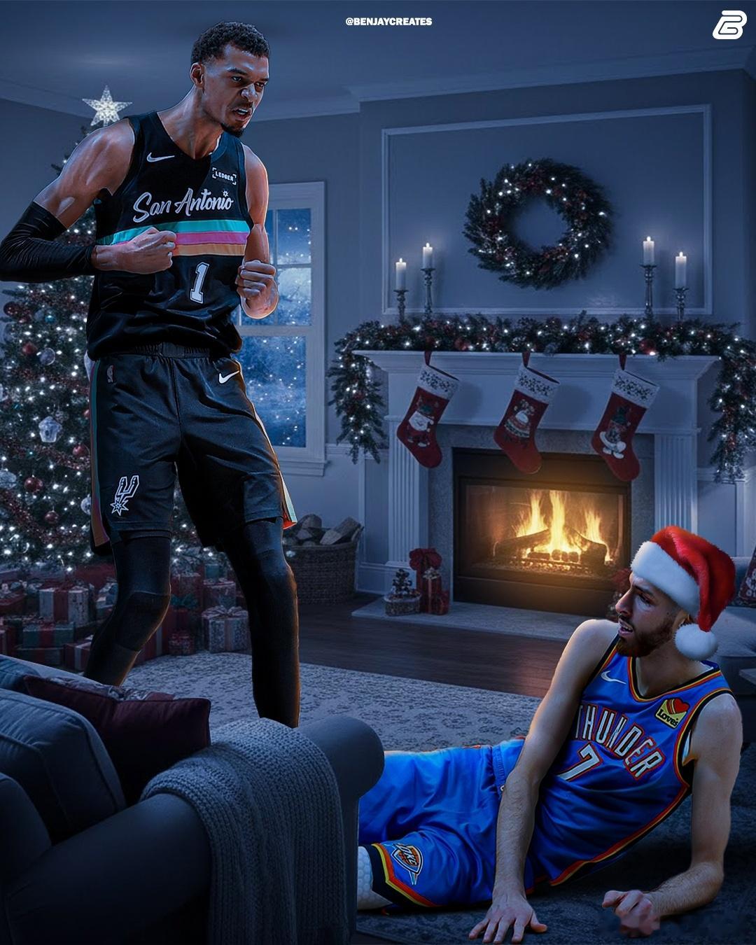 NBA 雷霆队本赛季与马刺队的三场比赛中，三分球命中率如下：第一场：24% (9