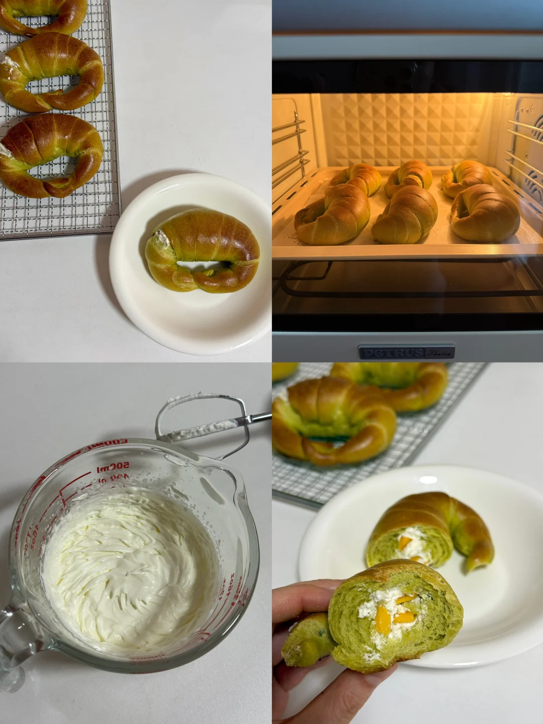 斑斓芒果奶油盐面包🥐