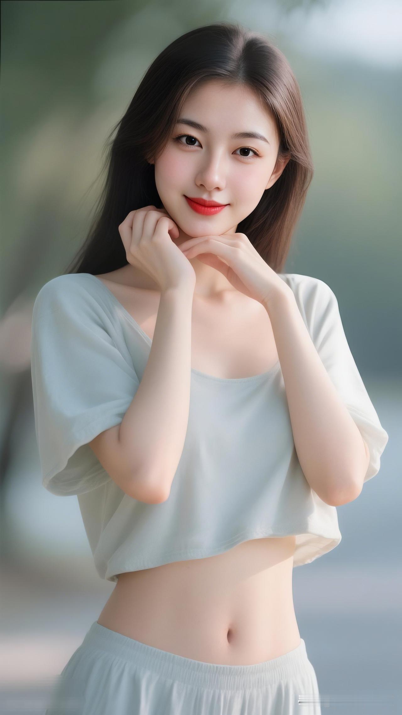清新自然，少女感满满，微笑的魅力