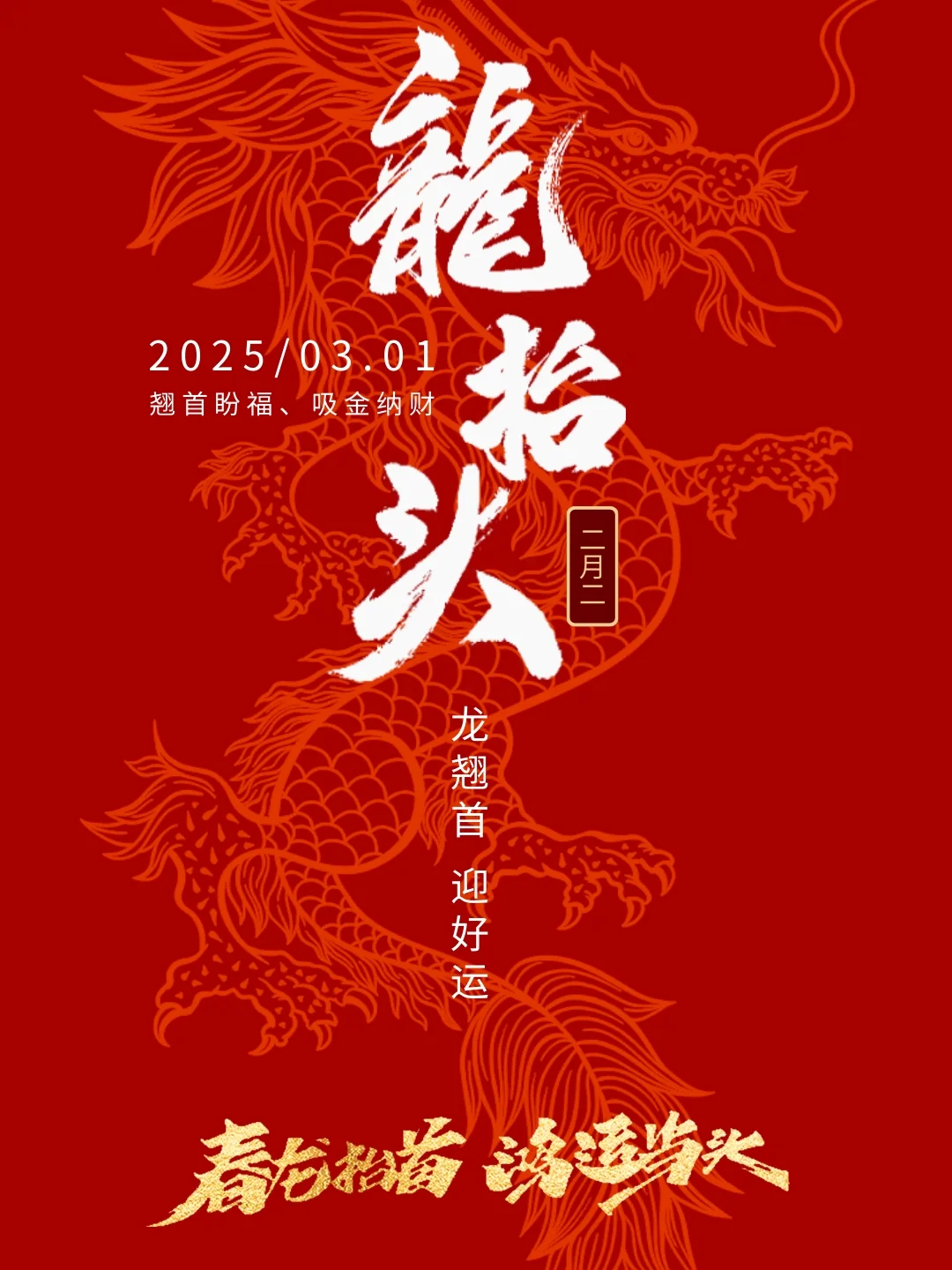 春龙抬首，鸿运当头，二月二开好头🌿🌿