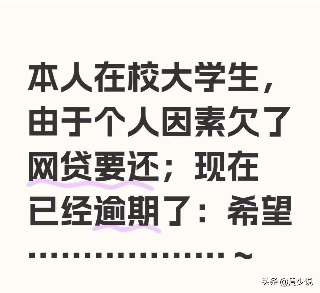 不管是在校大学生还是社会工作人员，周少作为过来人，网贷这个东东，真的别碰，里面的