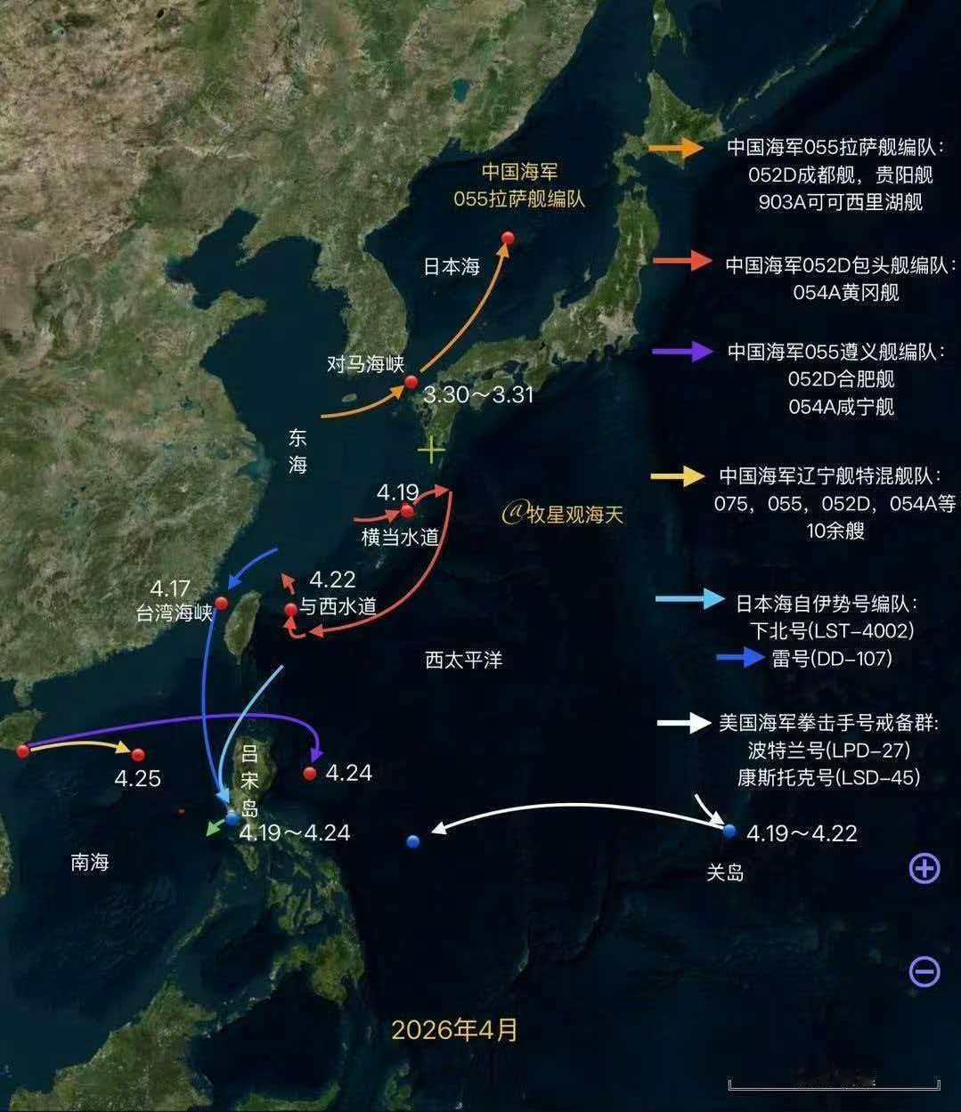 美日菲本来在南海搞了一场七国的军演，结果却变成了八国军演。原来是中国强制加入，这
