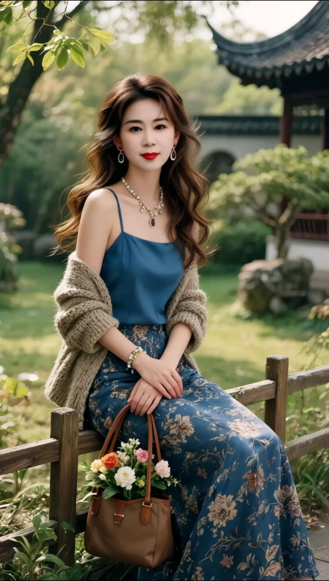 AI花园度假照 ai创作