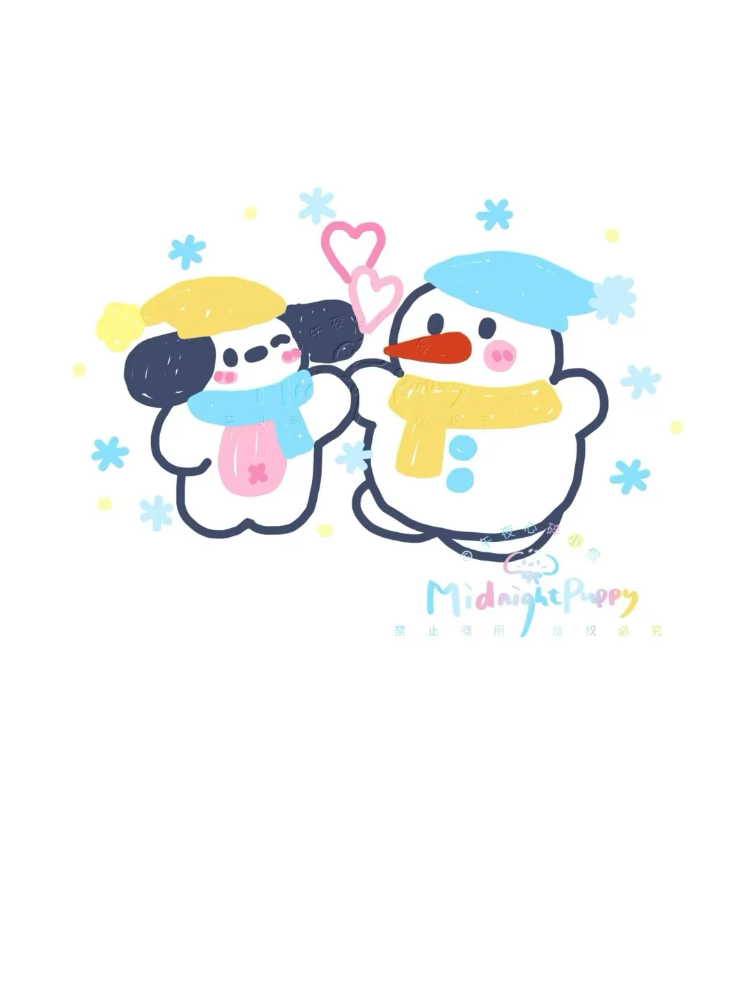 ❄️备忘录画画｜请在冬天 和我牵手ฅ˙Ⱉ˙ฅ ❅⊹꙳