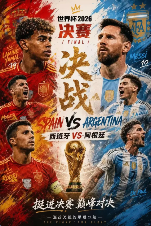 终章，2026世界杯 冠军争夺战！🇪🇸板鸭体系完美，🇦🇷阿根廷韧性十足。