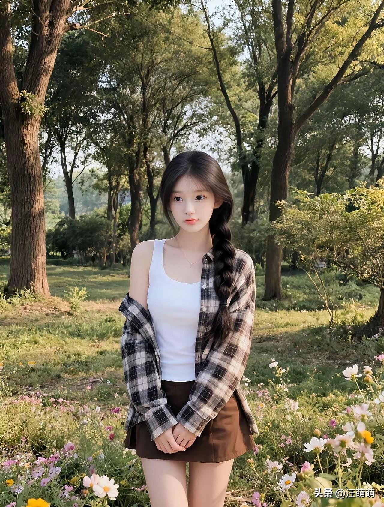 长发飘飘的美女显温柔