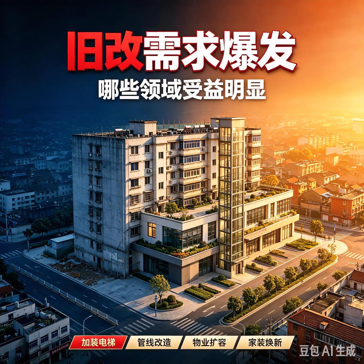 国内城市建设重心早已告别大拆大建，存量提质成为主线，旧改需求迎来集中释放，庞大市
