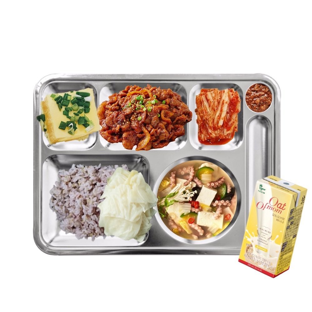 260914 入伍 D - 266 🩵东营的午餐🍽️杂粮米饭 章鱼芋头汤 辣