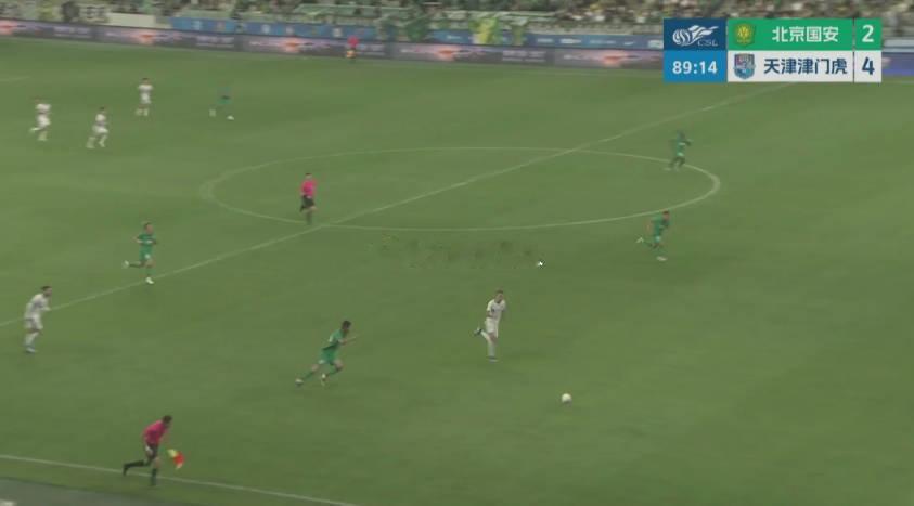 天津队在客场，这是打疯了？北京国安vs天津津门虎 ，北京国安2比4天津津门虎，热