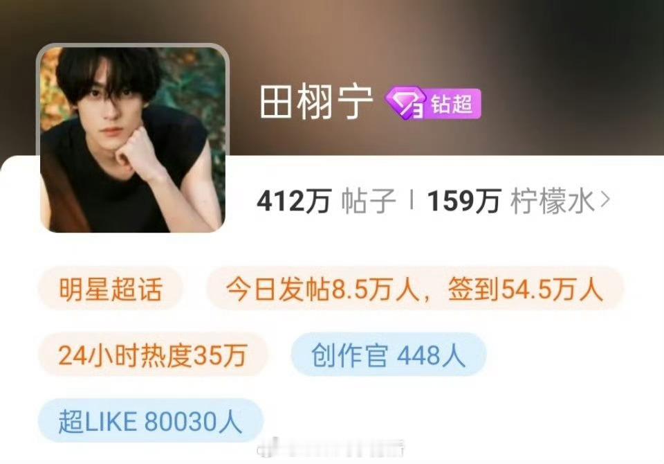 田栩宁超like破80000了，每天都在刷新田栩宁没有法令纹的原因找到了 ​​​