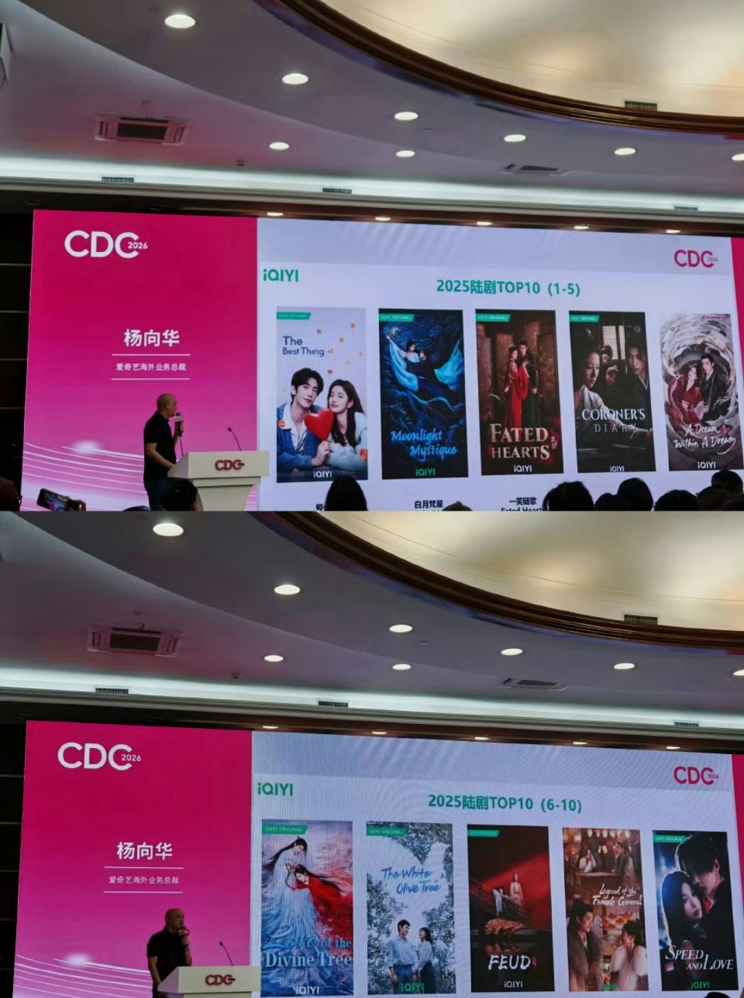 2025爱奇艺海外播放量前10的剧🈶：张凌赫、徐若晗《爱你》白鹿、敖瑞鹏《白月