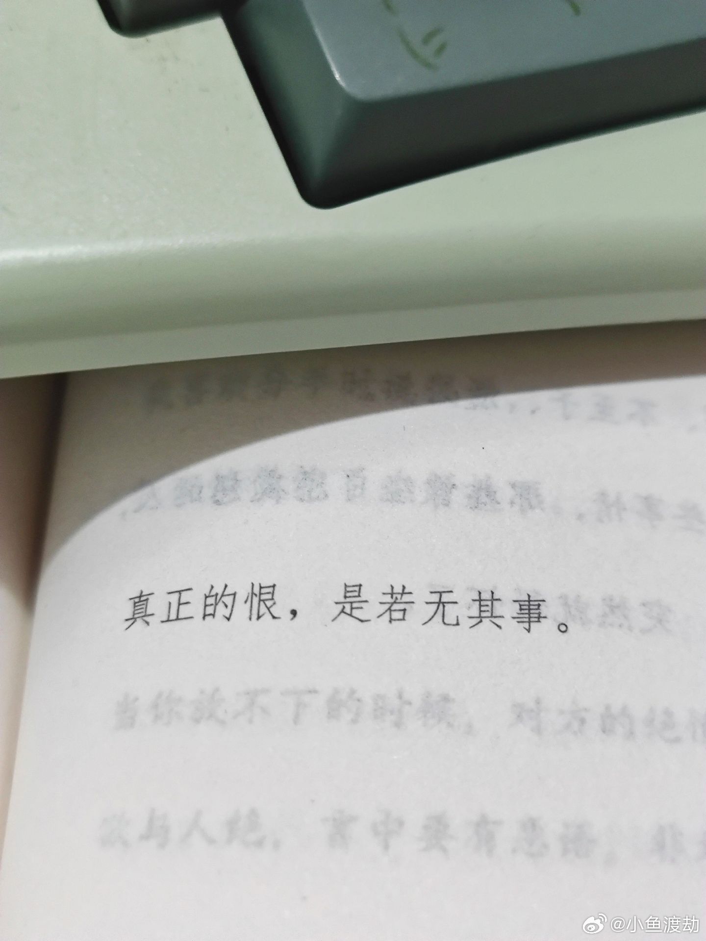 真正的恨，是若无其事。 