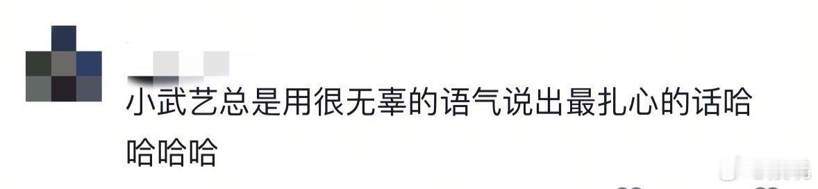 武艺无辜的语气说最扎心的话 武艺轻轻一句，谭杰希却如中箭般心痛，无辜语气藏锋芒。