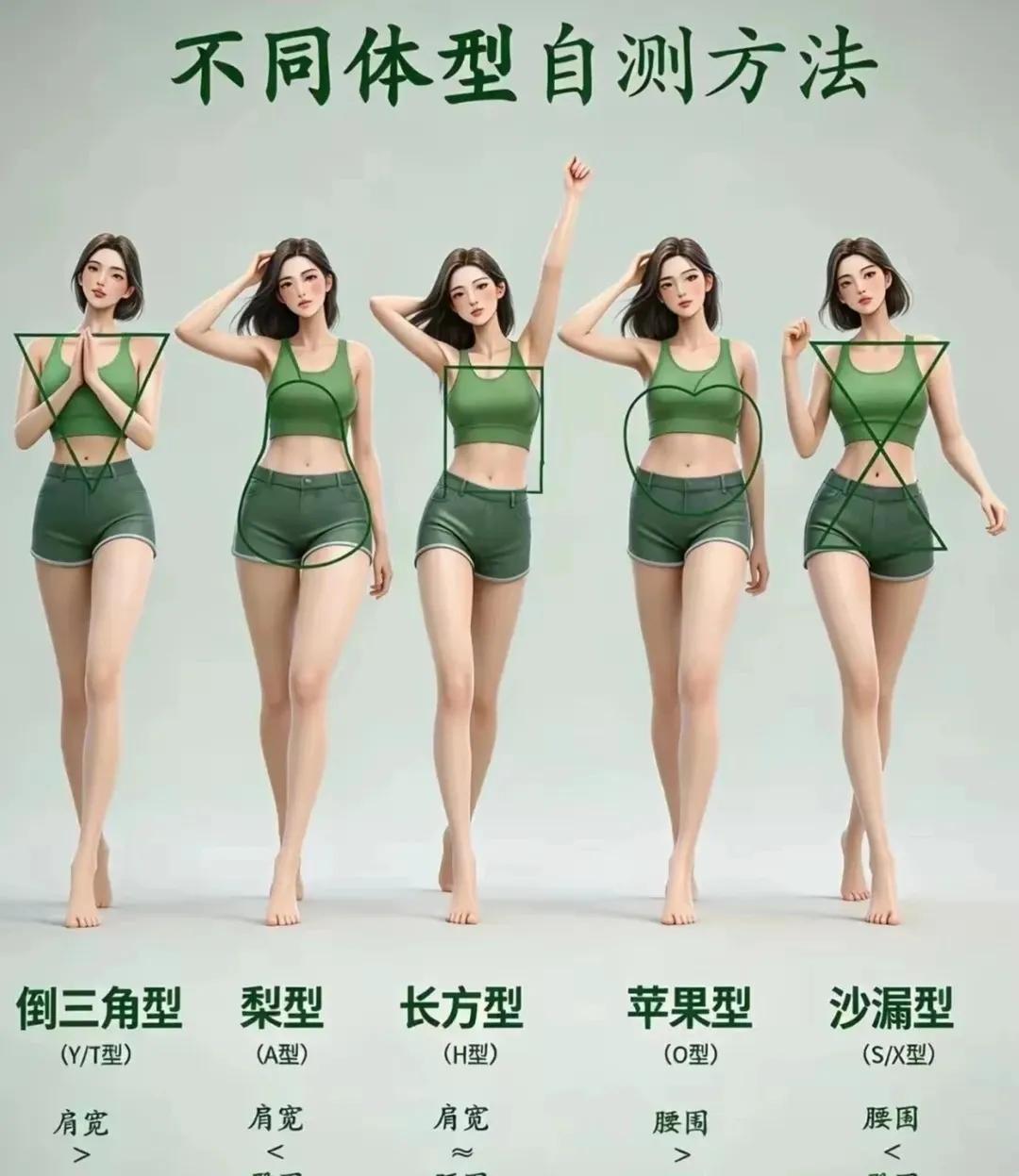 你喜欢哪一种体型？说说你的看法。我喜欢长方形的身材。