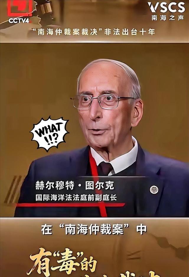 国际海洋法法庭前副庭长图尔克发声。他明确表示，2016年南海仲裁案的仲裁员并不是