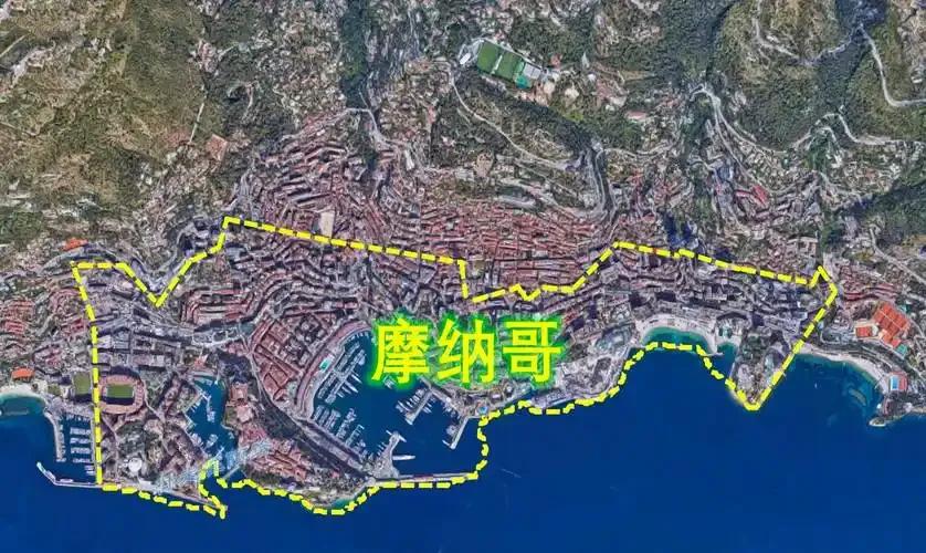 摩纳哥2.08平方公里，说它是城邦国家都有些勉强，毕竟2.08平方公里什么概念？