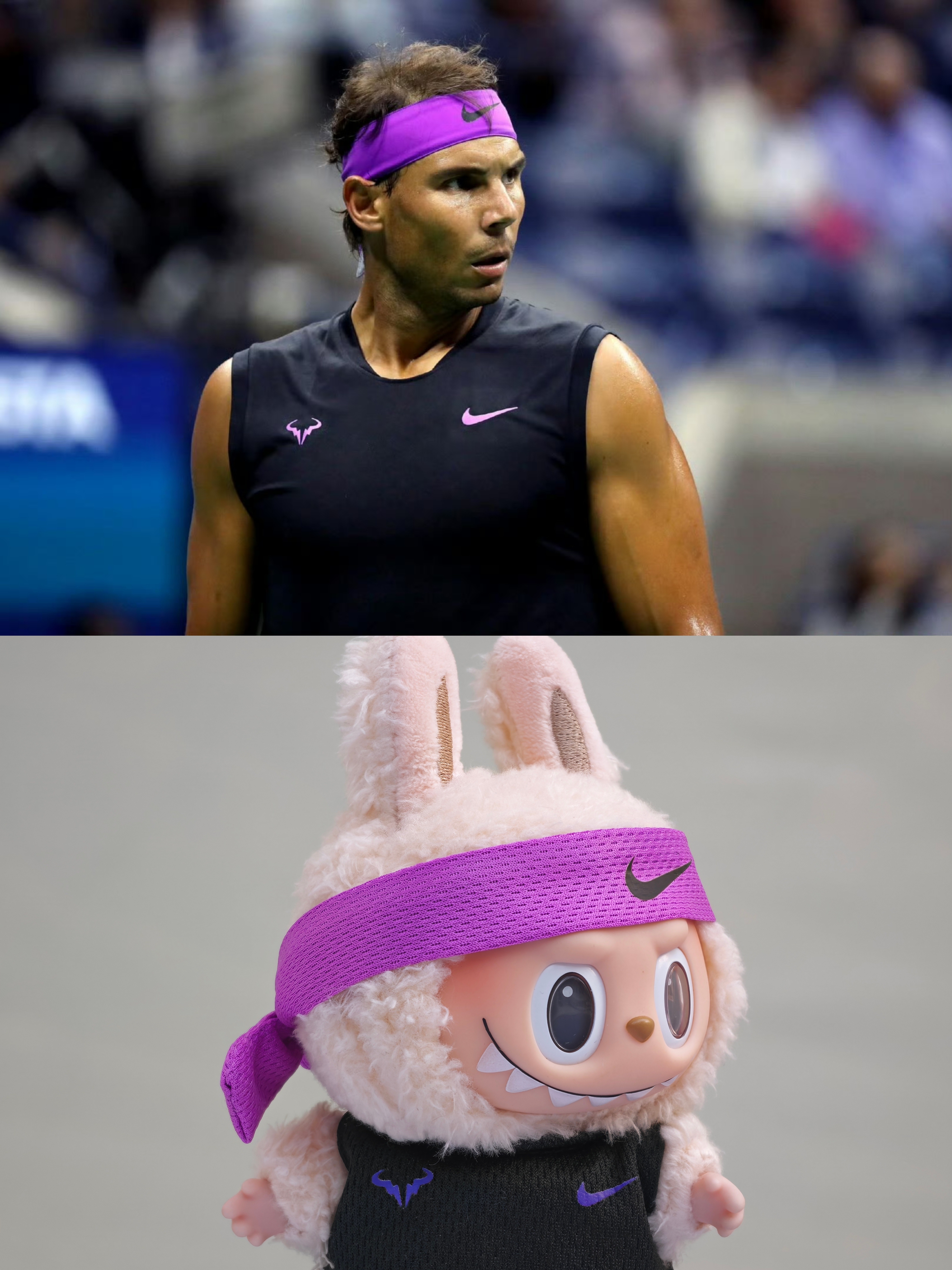 WOW！这也太可爱了吧感谢美女豆粉的有爱投稿！她为Labubu穿上了纳达尔201