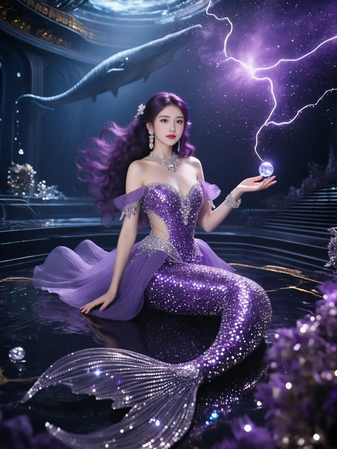 梦幻美人鱼写真，海幻珍珠影，ai谁拍谁美。