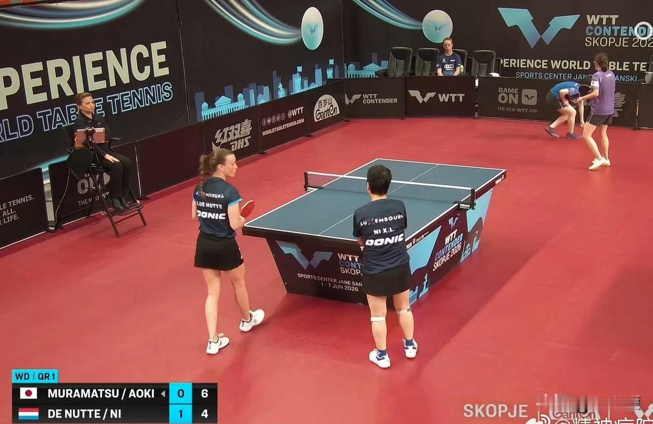 村松心菜/青木咲智🇯🇵3比2倪夏莲/德努特（-4，11，9，-7，7）
木村