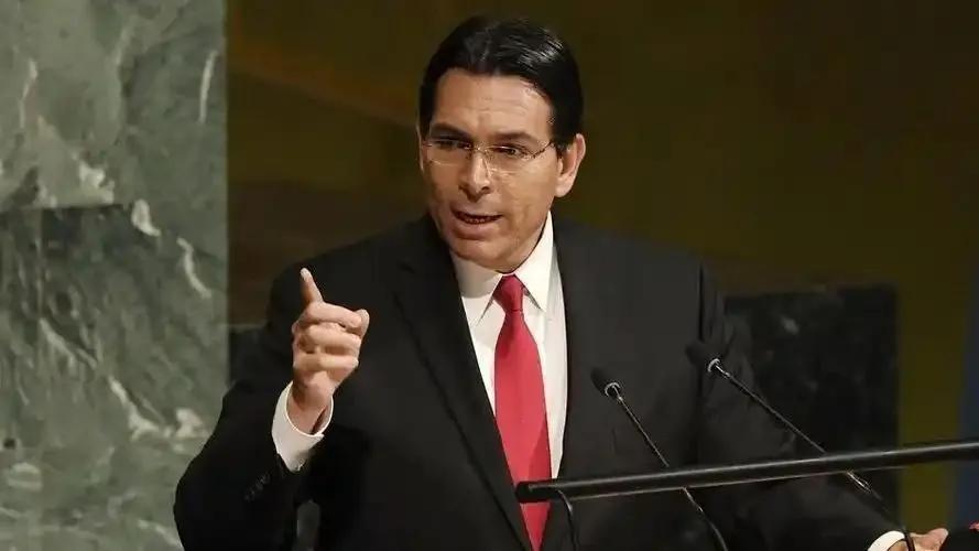 3月24日，纽约联合国总部。一位记者向以色列驻联合国大使达尼.丹农提问，以色列为