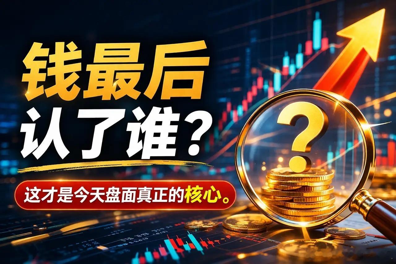 今天A股最狠的，不是低开翻红，而是资金把答案摊牌了很多人今天看盘，第一感觉是：新
