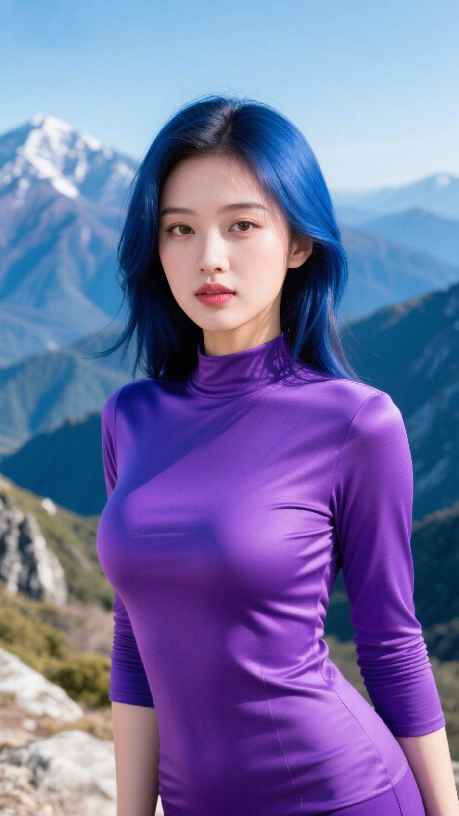 远山晴岚入画来
 
澄澈晴空铺展清透的蓝，层峦叠嶂的远山绵延天际，晕染出深浅错落