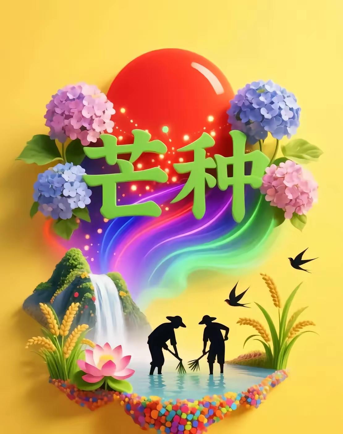 芒种赋

夫芒种者，阴阳交泰之候也。当其时也，日躔井宿，月离参墟，天地氤氲，万物