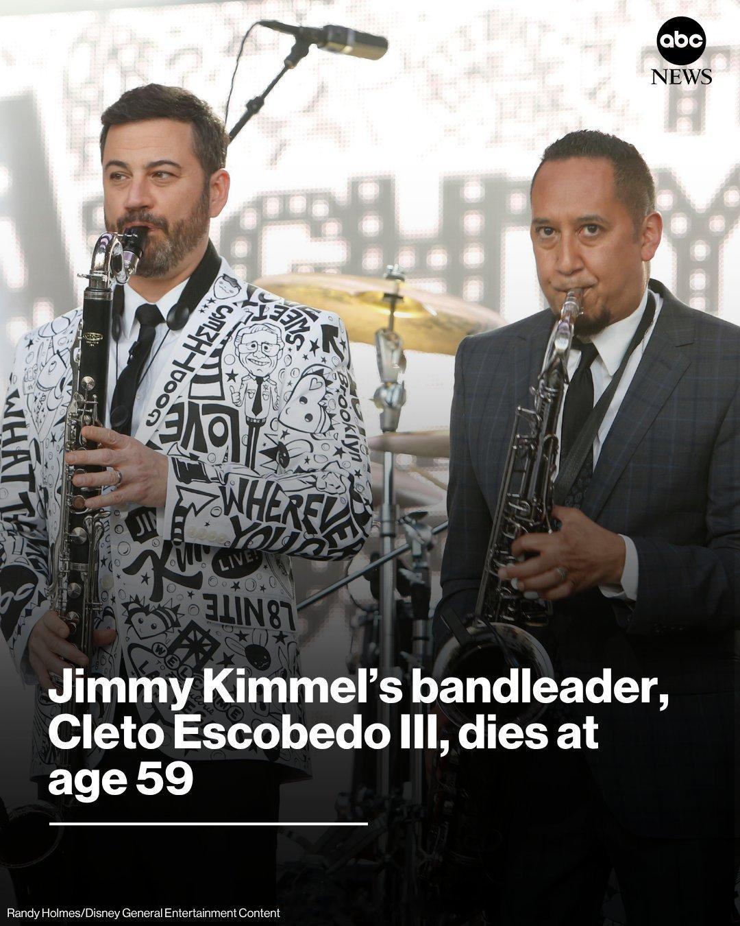 Jimmy Kimmel 在Instagram上发文，他的童年好友兼节目乐队指挥