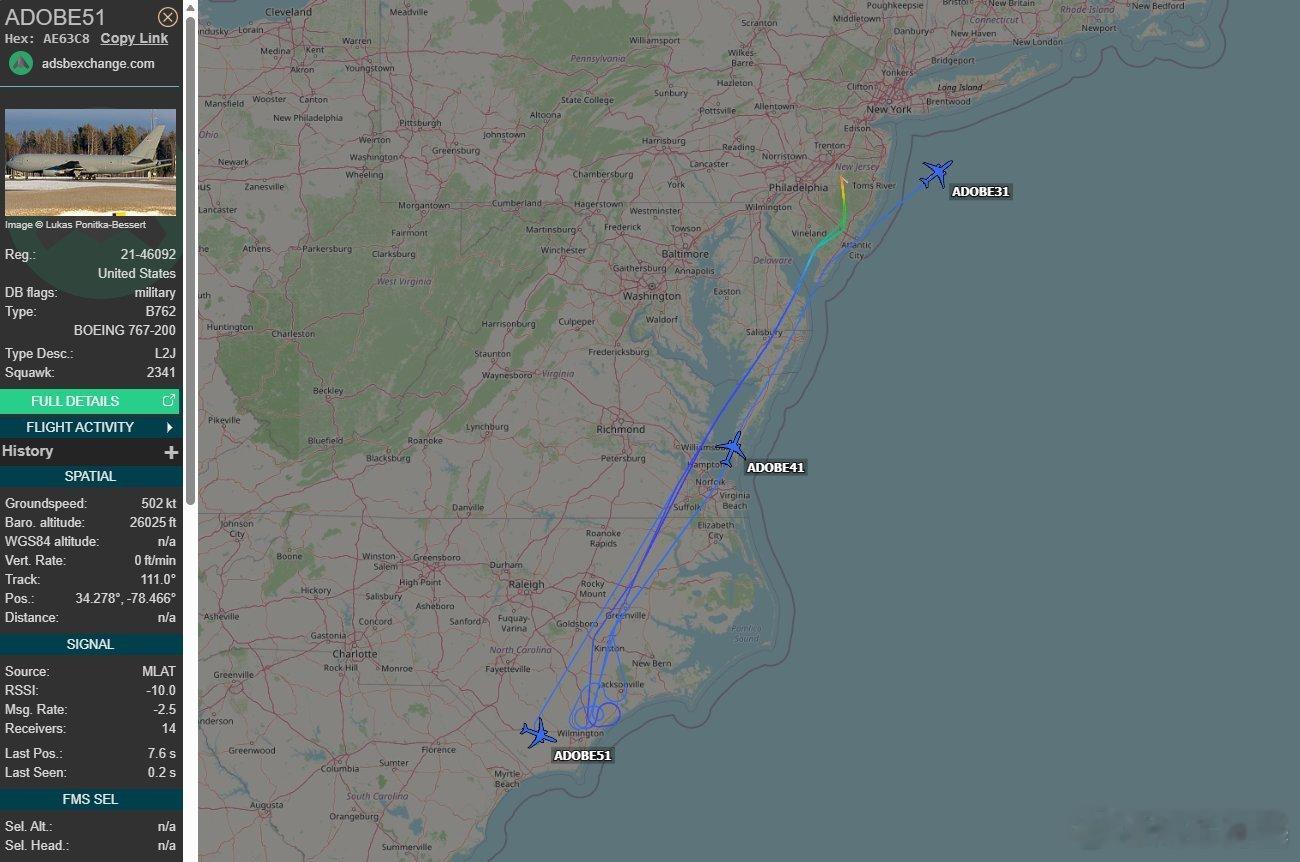 任务呼号ADOBE31/41/51的三架KC-46A，拖拽了一共12架F/A-1