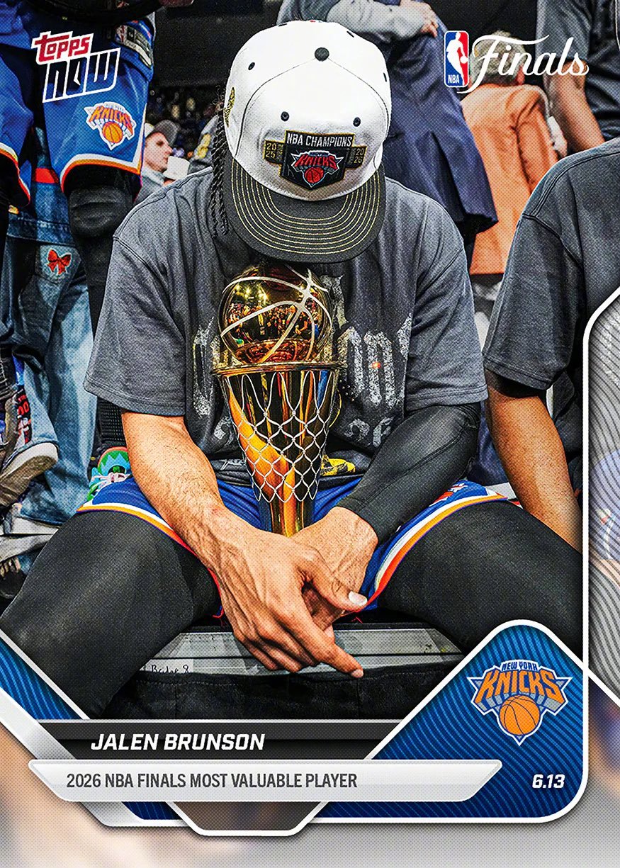 TOPPS卡视角 纽约尼克斯夺冠后Topps NOW推出的球星卡🌟 