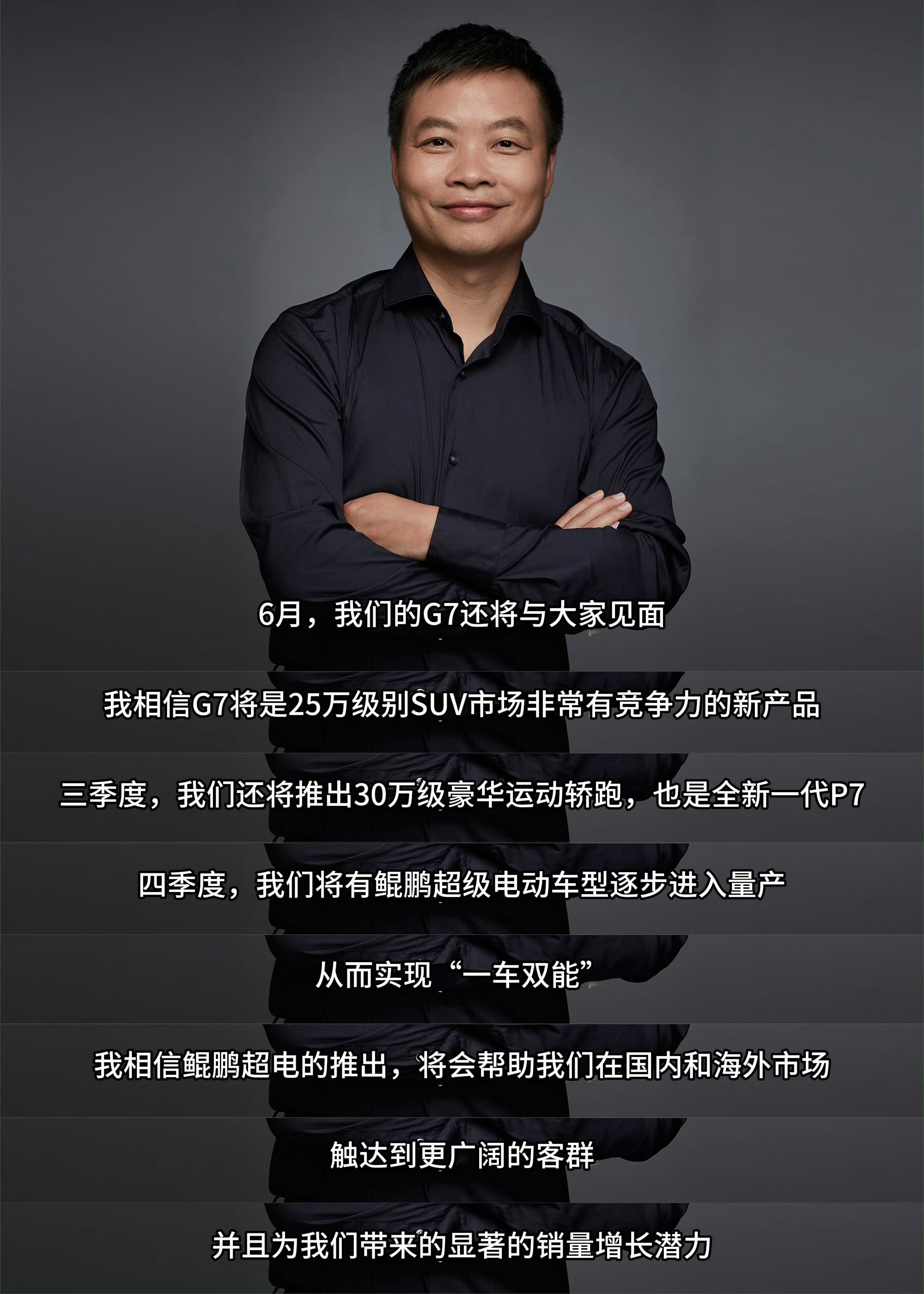 何小鹏透露G7将于6月亮相Q1小鹏的财报很好看，股价大涨，但单车含税均价也已经来