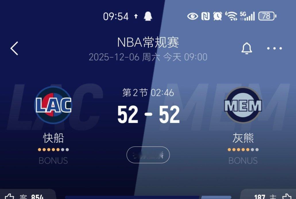 被追平！！！！快船vs灰熊