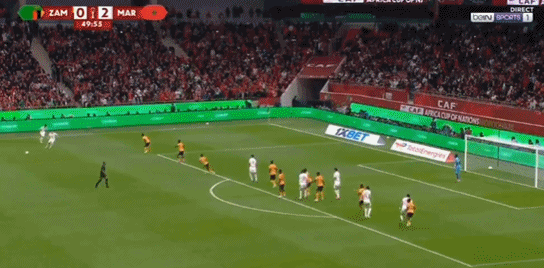 中超旧将非洲杯3场2次倒钩破门 倒钩专家！非洲杯小组赛第3轮，摩洛哥3-0大胜赞