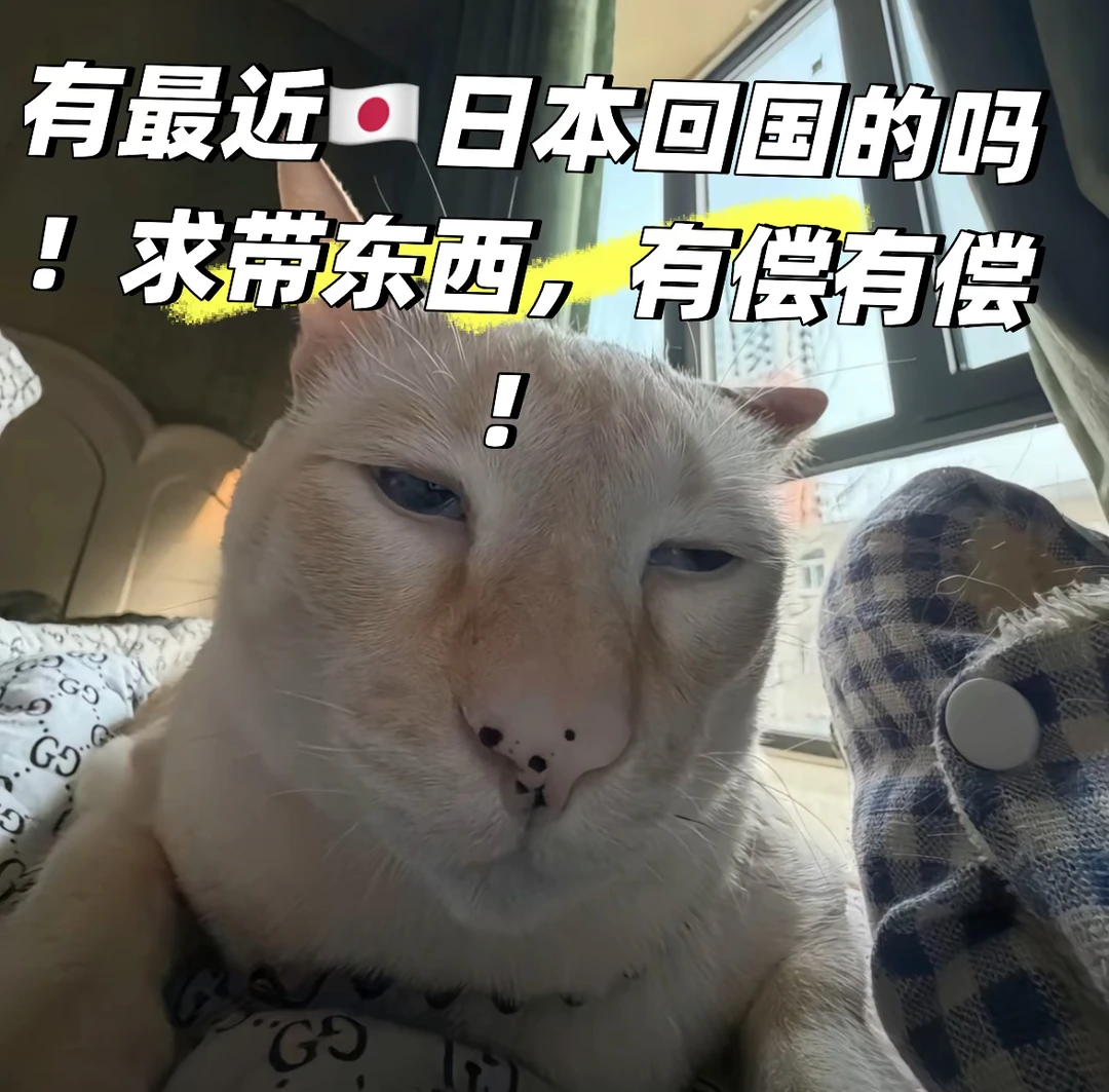 有最近日本回国的吗，有偿求带东西