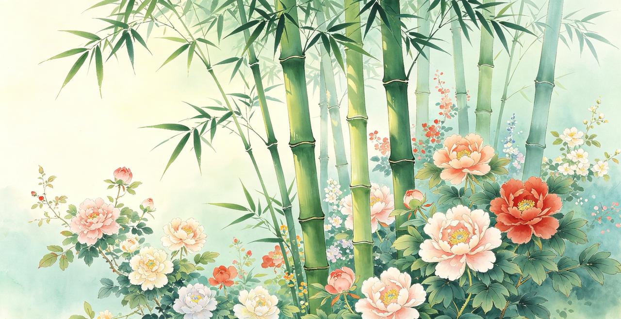 上联：青竹枝枝秀，诚邀下联繁花朵朵开