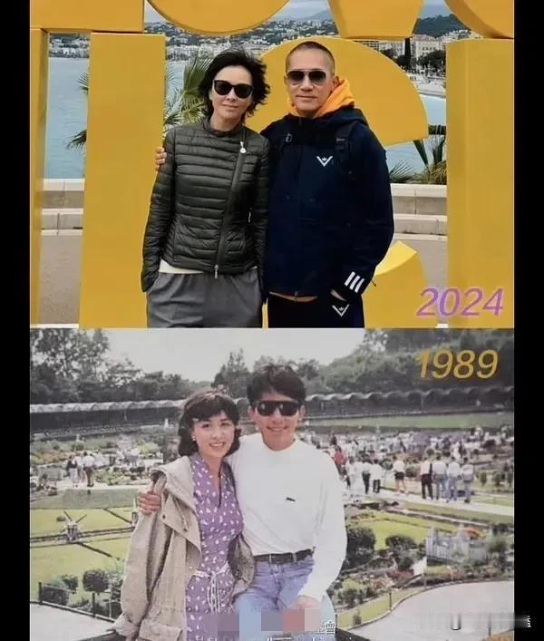 不管真心还是假意，
梁朝伟刘嘉玲已经是娱乐圈最长久的夫妻。
从1988年到202