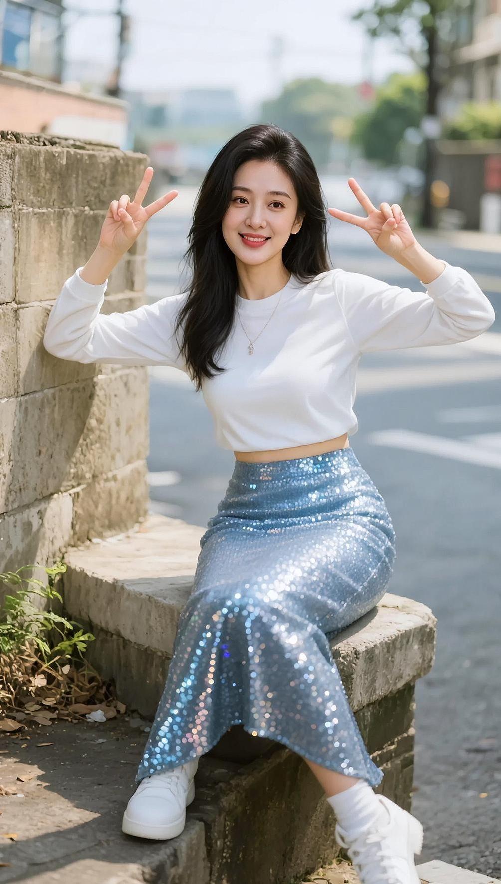 AI清新随拍 抖音ai创作 颜值在线 自然美景 甜美少女