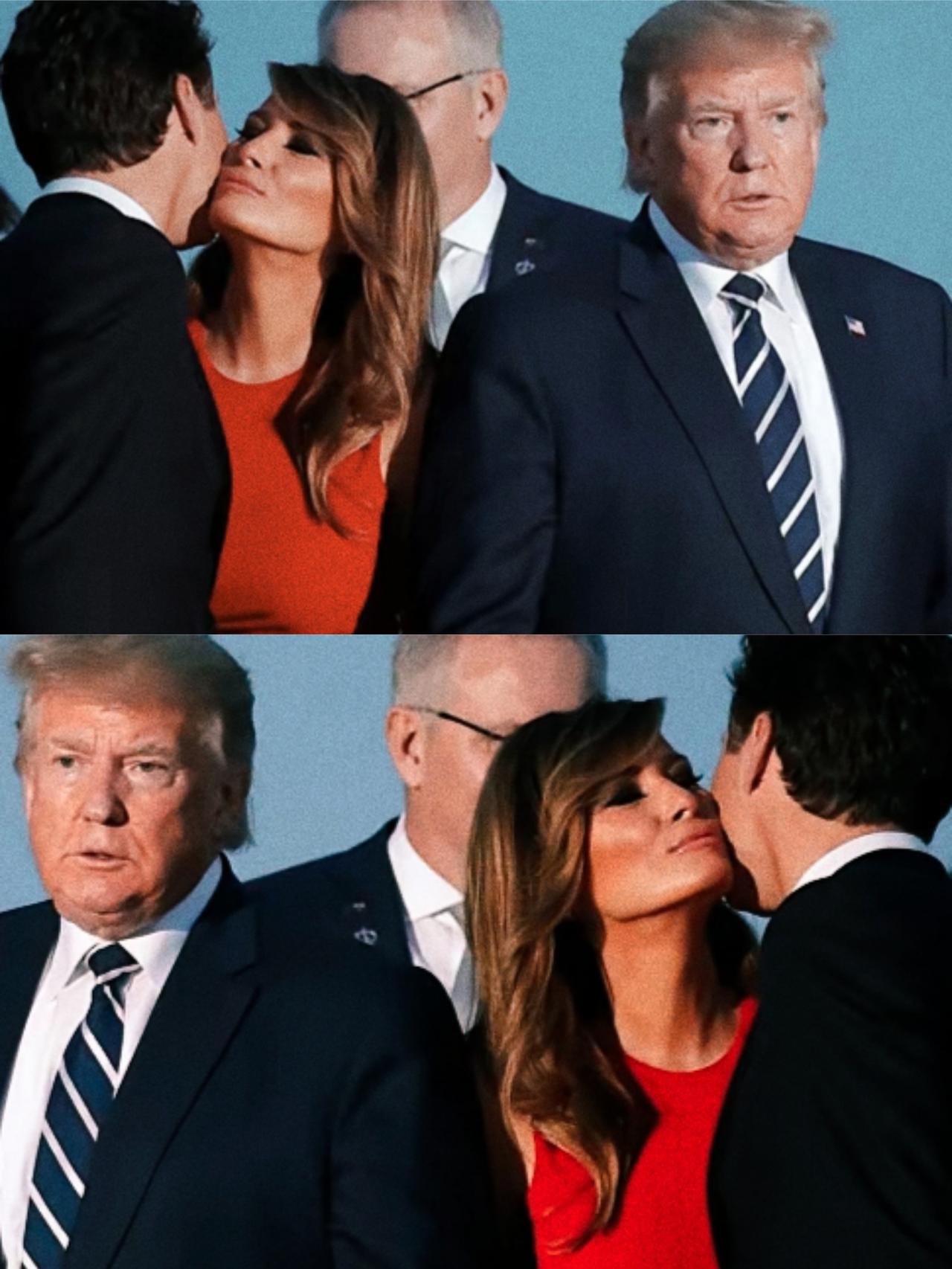 特朗普的面部表情是什么意思呢？
特朗普的眼神看起来是不是有点迷离啊？
特朗普脸上