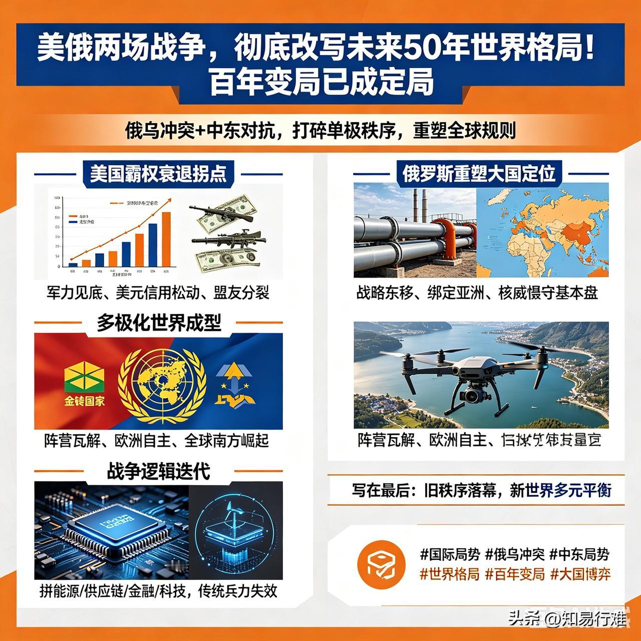 美俄两场战争，彻底改写未来50年世界格局！百年变局已成定局

当下全球最深刻的变