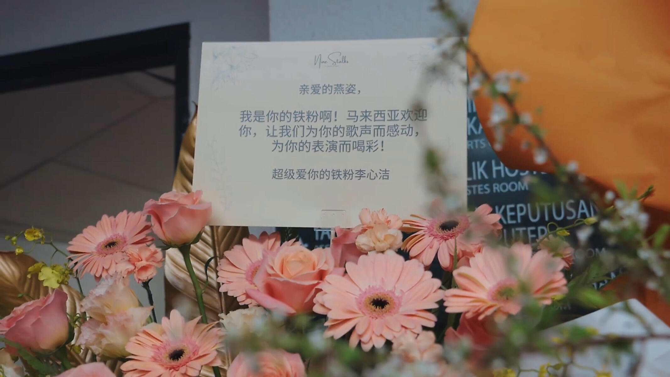 李心洁给孙燕姿送花表白❤️💐亲爱的孙燕姿，我是你的铁粉啊！马来西亚欢迎你，让我