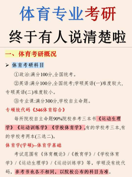 体育学考研🌈终于有人说明白了🎉