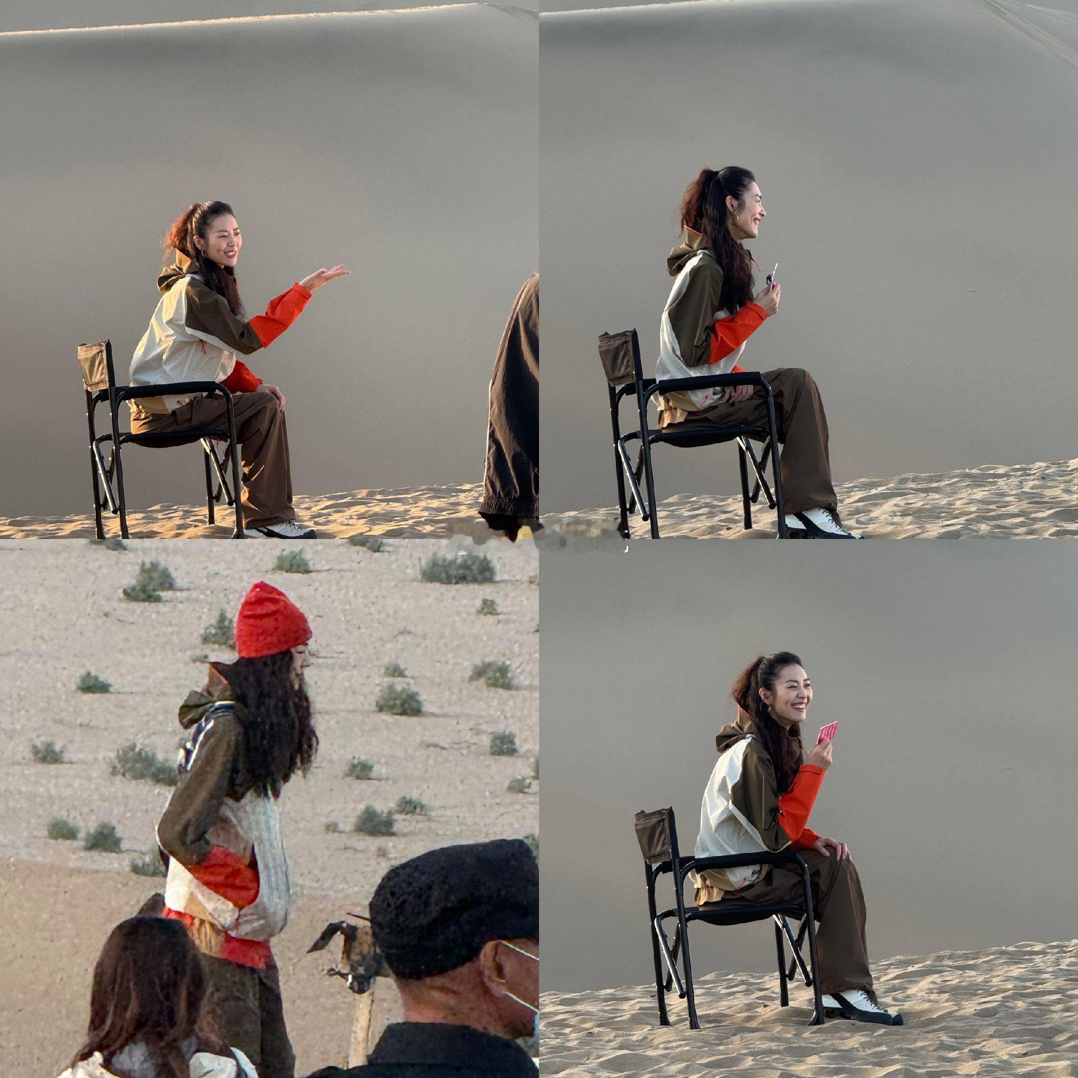 敦煌偶遇刘雯。大表姐在沙漠拍摄，被不少网友偶遇，本人又高又瘦，气质十分出众Olg