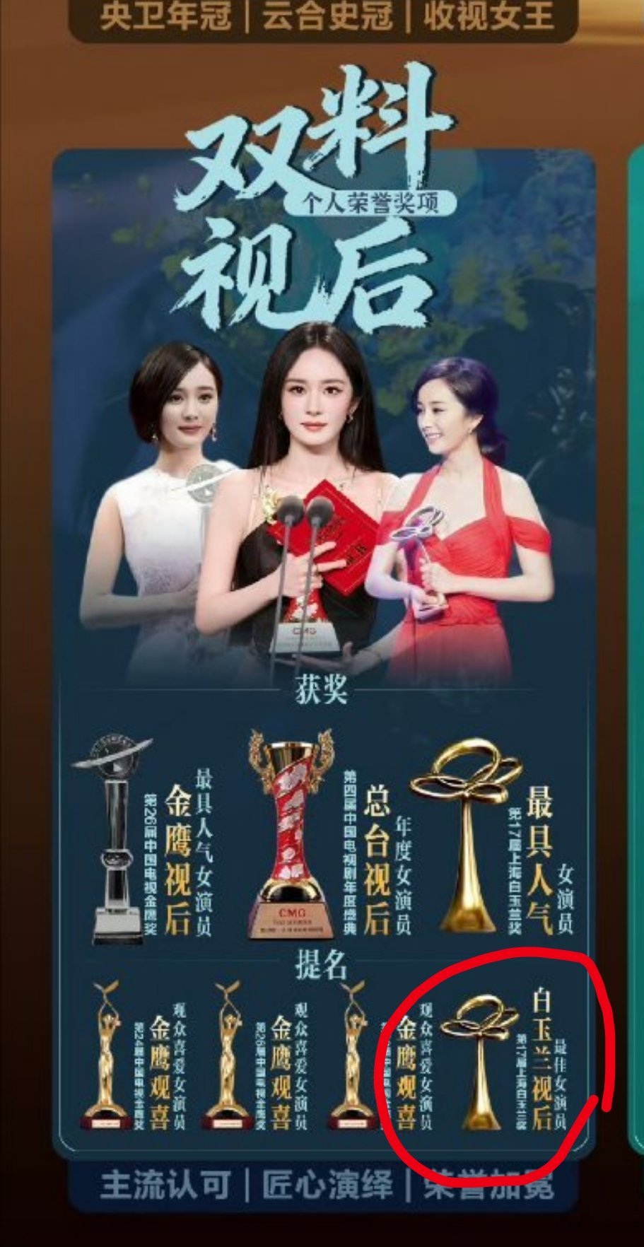 这个白玉兰最佳女主角的“提名”怎么没了呀 